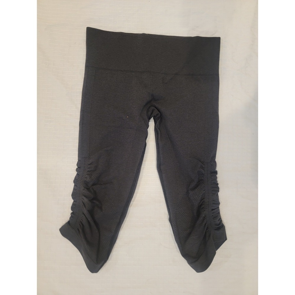 Lululemon‎ In The Flow Scrunch Crop Leggings Dark Gray/black Women's 6